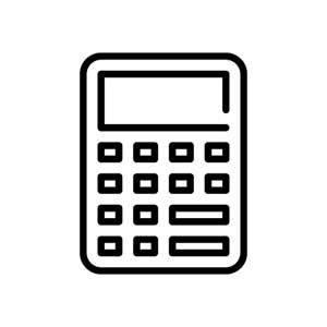 Close-up of a calculator used for flight cost estimation